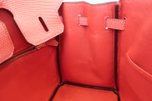 将图片加载到图库查看器，HERMES BIRKIN 25 Lizard Bougainvillier A刻印 Hand bag 600080137
