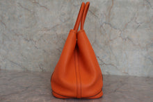 将图片加载到图库查看器，HERMES  GARDEN PARTY PM Negonda leather Orange □N刻印 Tote bag 800050089

