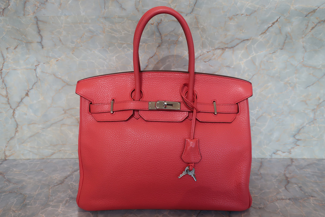 HERMES BIRKIN 35 Clemence leather Bougainvillier □N刻印 Hand bag 700100178