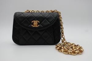CHANEL/シャネル ミニマトラッセチェーンショルダーバッグ ラムスキン
