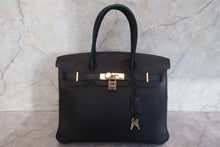Load image into Gallery viewer, HERMES BIRKIN 30 Togo leather Black □H Engraving Hand bag 700120068
