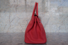 将图片加载到图库查看器，HERMES BIRKIN 35 Clemence leather Bougainvillier □N刻印 Hand bag 700100178
