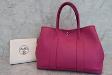 将图片加载到图库查看器，HERMES GARDEN PARTY PM Country leather Rose purple A刻印 Tote bag 600090153
