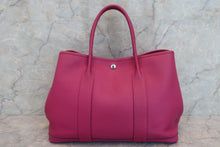 将图片加载到图库查看器，HERMES GARDEN PARTY PM Country leather Rose purple A刻印 Tote bag 600090153
