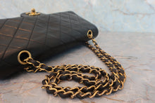 Load image into Gallery viewer, CHANEL Matelasse double flap double chain shoulder bag Lambskin Black/Gold hadware Shoulder bag 800070015
