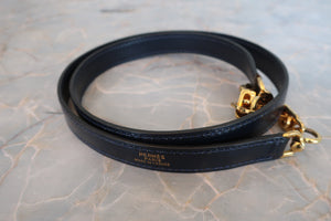 HERMES／エルメス ケリー28 ボックスカーフ ネイビー 〇J刻印 ショルダーバッグ 700090117