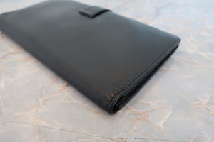 HERMES／エルメス ベアンクラシック ボックスカーフ ブラック □G刻印 財布 700050243