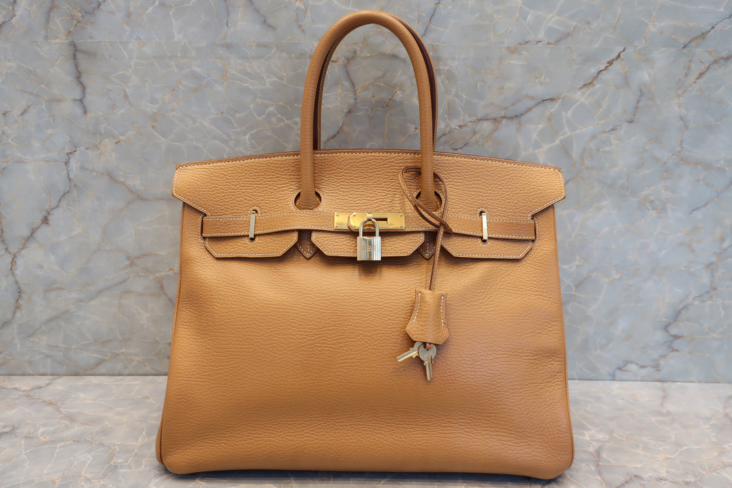 HERMES／エルメス バーキン35 アルデンヌ ナチュラル □B刻印 ハンドバッグ 700070025