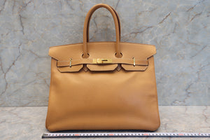 HERMES／エルメス バーキン35 アルデンヌ ナチュラル □B刻印 ハンドバッグ 700070025
