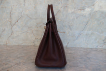 Load image into Gallery viewer, HERMES BIRKIN 25 Graine leather Brown □K Engraving Hand bag 800010041
