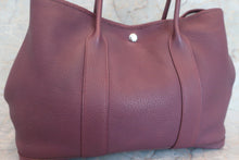 Load image into Gallery viewer, HERMES GARDEN PARTY PM Negonda leather Cassis □O Engraving Tote bag 500110164
