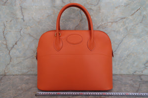 HERMES／エルメス ボリード35 ヴォーガリバー オレンジ □C刻印 ショルダーバッグ 700090121