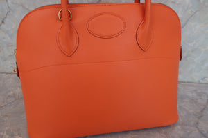 HERMES／エルメス ボリード35 ヴォーガリバー オレンジ □C刻印 ショルダーバッグ 700090121