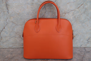 HERMES／エルメス ボリード35 ヴォーガリバー オレンジ □C刻印 ショルダーバッグ 700090121