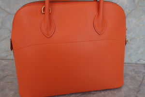 HERMES／エルメス ボリード35 ヴォーガリバー オレンジ □C刻印 ショルダーバッグ 700090121