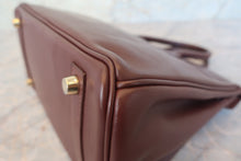 Load image into Gallery viewer, HERMES BIRKIN 25 Graine leather Brown □K Engraving Hand bag 800010041
