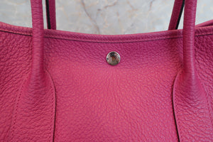 HERMES GARDEN PARTY PM Country leather Rose purple A刻印 Tote bag 600090153