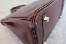Load image into Gallery viewer, HERMES BIRKIN 25 Graine leather Brown □K Engraving Hand bag 800010041
