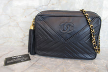 画像をギャラリービューアに読み込む, CHANEL/シャネル ココマークフリンジチェーンショルダーバッグ ラムスキン ネイビー/ゴールド金具 ショルダーバッグ 700060184
