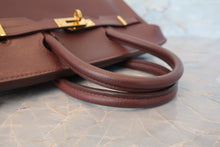 Load image into Gallery viewer, HERMES BIRKIN 25 Graine leather Brown □K Engraving Hand bag 800010041
