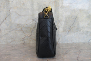 CHANEL/シャネル ココマークフリンジチェーンショルダーバッグ ラムスキン ネイビー/ゴールド金具 ショルダーバッグ 700060184