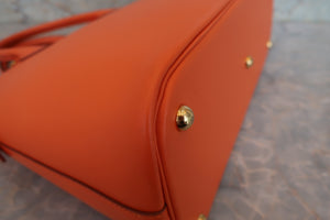 HERMES／エルメス ボリード35 ヴォーガリバー オレンジ □C刻印 ショルダーバッグ 700090121