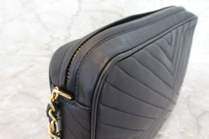 CHANEL/シャネル ココマークフリンジチェーンショルダーバッグ ラムスキン ネイビー/ゴールド金具 ショルダーバッグ 700060184