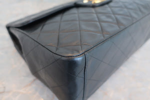 CHANEL Big Matelasse single flap chain shoulder bag Lambskin Black/Gold hadware Shoulder bag 600060009