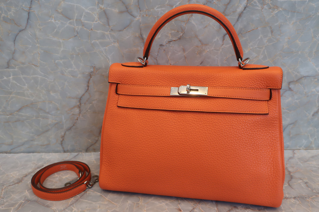 HERMES KELLY 32 Clemence leather Feu □R刻印 Shoulder bag 600080123