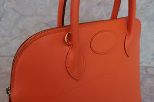 HERMES／エルメス ボリード35 ヴォーガリバー オレンジ □C刻印 ショルダーバッグ 700090121