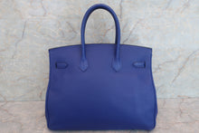 将图片加载到图库查看器，HERMES BIRKIN 35 Epsom leather Blue electric □R刻印 Hand bag 600100196
