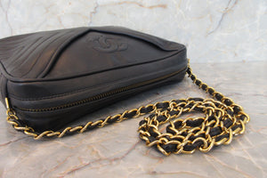 CHANEL/シャネル ココマークフリンジチェーンショルダーバッグ ラムスキン ネイビー/ゴールド金具 ショルダーバッグ 700060184
