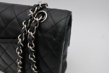 画像をギャラリービューアに読み込む, CHANEL/シャネル マトラッセＷフラップＷチェーンショルダーバッグ キャビアスキン ブラック/シルバー金具 ショルダーバッグ 800100023
