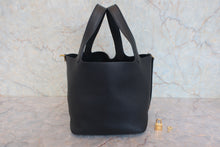 将图片加载到图库查看器，HERMES PICOTIN LOCK MM Clemence leather Black D刻印 Hand bag 800020208
