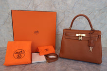 画像をギャラリービューアに読み込む, HERMES／エルメス ケリー28 トゴ ゴールド □E刻印 ショルダーバッグ 800010025
