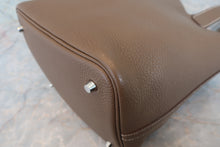 将图片加载到图库查看器，HERMES PICOTIN LOCK MM Clemence leather Etoupe gray D刻印 Hand bag 800030084
