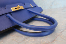 将图片加载到图库查看器，HERMES BIRKIN 35 Epsom leather Blue electric □R刻印 Hand bag 600100196
