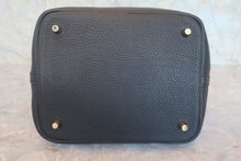 将图片加载到图库查看器，HERMES PICOTIN LOCK MM Clemence leather Black D刻印 Hand bag 800020208
