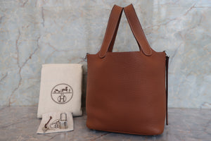 HERMES／エルメス ピコタンロックＰＭ トリヨンクレマンス ゴールド X刻印 ハンドバッグ 700090138