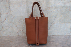 HERMES／エルメス ピコタンロックＰＭ トリヨンクレマンス ゴールド X刻印 ハンドバッグ 700090138