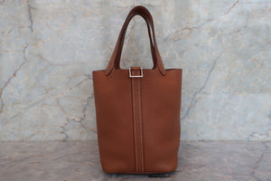 HERMES／エルメス ピコタンロックＰＭ トリヨンクレマンス ゴールド X刻印 ハンドバッグ 700090138