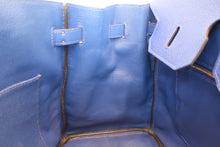 将图片加载到图库查看器，HERMES BIRKIN 35 Epsom leather Blue electric □R刻印 Hand bag 600100196
