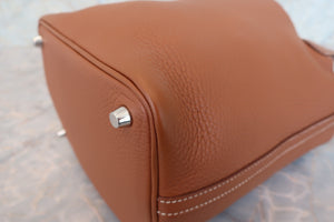 HERMES／エルメス ピコタンロックＰＭ トリヨンクレマンス ゴールド X刻印 ハンドバッグ 700090138