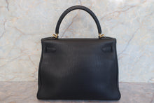 将图片加载到图库查看器，HERMES KELLY 28 Togo leather Black □I刻印 Shoulder bag 700120062
