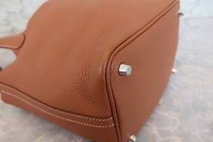 HERMES／エルメス ピコタンロックＰＭ トリヨンクレマンス ゴールド X刻印 ハンドバッグ 700090138