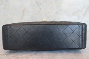 CHANEL/香奈儿 大号CF 单盖 链条包 羊皮 Black/Gold hadware(黑色/金色金属) 肩背包 600070042