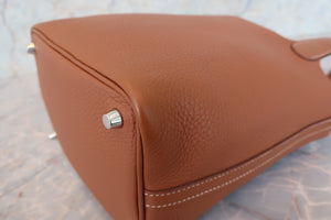 HERMES／エルメス ピコタンロックＰＭ トリヨンクレマンス ゴールド X刻印 ハンドバッグ 700090138