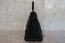将图片加载到图库查看器，HERMES KELLY 28 Togo leather Black □I刻印 Shoulder bag 700120062
