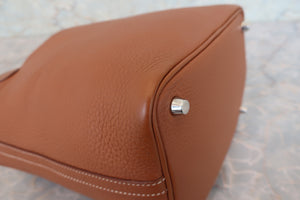 HERMES／エルメス ピコタンロックＰＭ トリヨンクレマンス ゴールド X刻印 ハンドバッグ 700090138