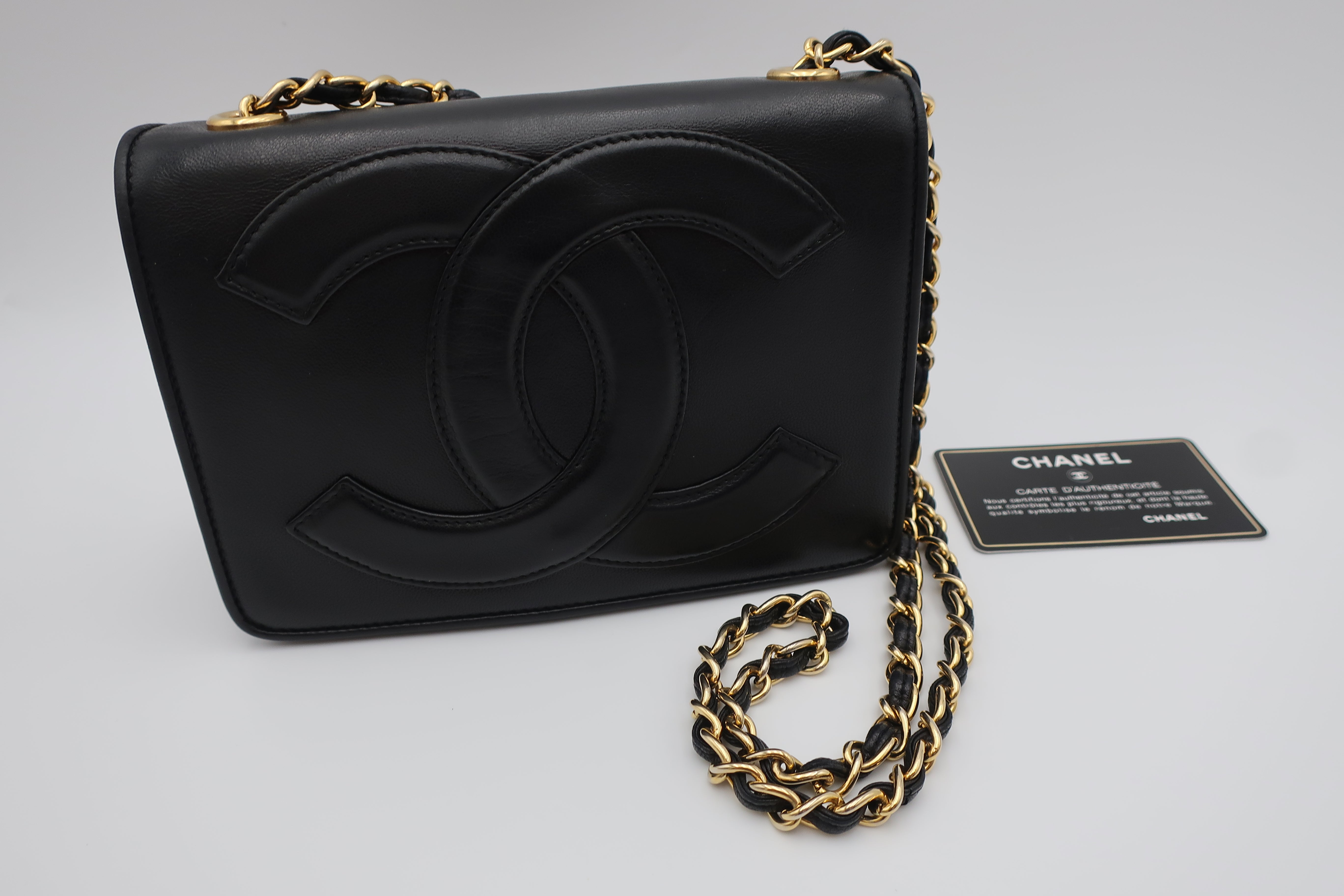 CHANEL/シャネル ココマークチェーンショルダーバッグ ラムスキン
